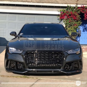 REJILLA Delantera para Audi A7 C7, S7 (14-18), Parrilla NIDO DE ABEJA Negro Brillante | Tuning Estilo rs