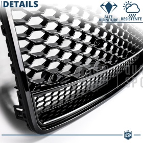 REJILLA Delantera para Audi A7 C7, S7 (14-18), Parrilla NIDO DE ABEJA Negro Brillante | Tuning Estilo rs