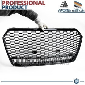 REJILLA Delantera para Audi A7 C7, S7 (14-18), Parrilla NIDO DE ABEJA Negro Brillante | Tuning Estilo rs
