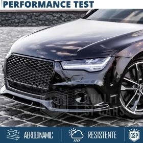 REJILLA Delantera para Audi A7 C7, S7 (14-18), Parrilla NIDO DE ABEJA Negro Brillante | Tuning Estilo rs