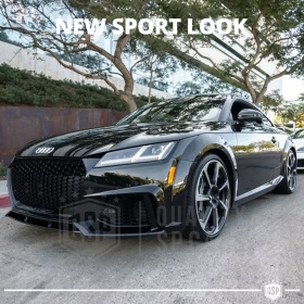 REJILLA Delantera para Audi TT 8S (14-18), Parrilla NIDO DE ABEJA Negro Brillante | Tuning Estilo rs