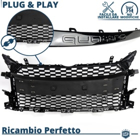 REJILLA Delantera para Audi TT 8S (14-18), Parrilla NIDO DE ABEJA Negro Brillante | Tuning Estilo rs