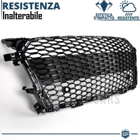 REJILLA Delantera para Audi TT 8S (14-18), Parrilla NIDO DE ABEJA Negro Brillante | Tuning Estilo rs
