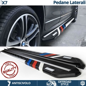2 ESCALONES LATERALES para BMW X7 Pisaderas en Aluminio y Inserciones de PVC Antideslizante Estilo M
