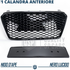 REJILLA Delantera para Audi R8 42 (13-15), Parrilla NIDO DE ABEJA Negro Brillante | Tuning Estilo rs