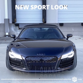 REJILLA Delantera para Audi R8 42 (13-15), Parrilla NIDO DE ABEJA Negro Brillante | Tuning Estilo rs