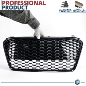 REJILLA Delantera para Audi R8 42 (13-15), Parrilla NIDO DE ABEJA Negro Brillante | Tuning Estilo rs