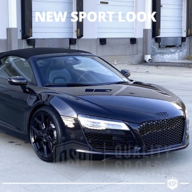 REJILLA Delantera para Audi R8 42 (13-15), Parrilla NIDO DE ABEJA Negro Brillante | Tuning Estilo rs