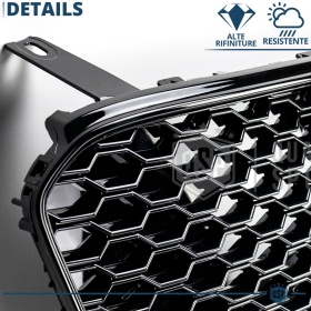 REJILLA Delantera para Audi R8 42 (13-15), Parrilla NIDO DE ABEJA Negro Brillante | Tuning Estilo rs