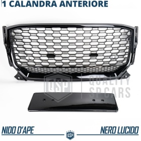 REJILLA Delantera para Audi Q2, SQ2 (16-20), Parrilla NIDO DE ABEJA Negro Brillante | Tuning Estilo rs