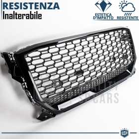 REJILLA Delantera para Audi Q2, SQ2 (16-20), Parrilla NIDO DE ABEJA Negro Brillante | Tuning Estilo rs