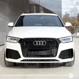 REJILLA Delantera para Audi Q3 8U (14-18), Parrilla NIDO DE ABEJA Negro Brillante | Tuning Estilo rs