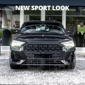 REJILLA Delantera para Audi Q3 F3, SQ3 (desde 2018), Parrilla NIDO DE ABEJA Negro Brillante | Tuning Estilo rs