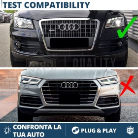 REJILLA Delantera para Audi Q5 8R (08-12), Parrilla NIDO DE ABEJA Negro Brillante | Tuning Estilo rs