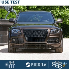 REJILLA Delantera para Audi Q5 8R (08-12), Parrilla NIDO DE ABEJA Negro Brillante | Tuning Estilo rs