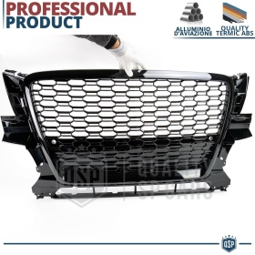 REJILLA Delantera para Audi Q5 8R (08-12), Parrilla NIDO DE ABEJA Negro Brillante | Tuning Estilo rs