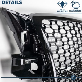 REJILLA Delantera para Audi Q5 8R (08-12), Parrilla NIDO DE ABEJA Negro Brillante | Tuning Estilo rs
