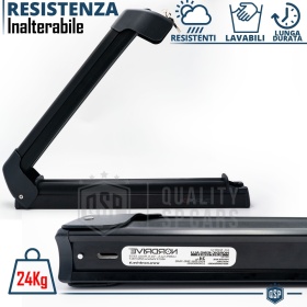 PORTAESQUÍS Coche Universal NORDRIVE en Aluminio NEGRO | Sobre Techo con Barras de Techo | Aprobado TÜV GS