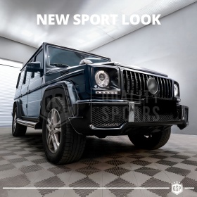 REJILLA Delantera para Mercedes Clase G W463, Parrilla Negro Brillante | Tuning Estilo GT-R