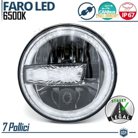 FARO LED DRL 7'' para Harley Davidson HOMOLOGADO Potente Luz Blanca 6.500K | GLACE
