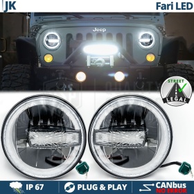 FAROS LED 7'' para JEEP WRANGLER JK, APROBADO | Luz Blanca 6500K 12.000 Lumen