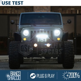 FAROS LED 7'' para JEEP WRANGLER JK, APROBADO | Luz Blanca 6500K 12.000 Lumen