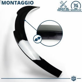ALERÓN Trasero para TESLA MODEL 3, Spoiler Maletero Aerodinámico NEGRO Brillante en ABS Tuning