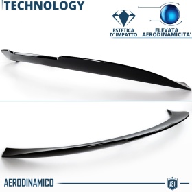 ALERÓN Trasero para TESLA MODEL 3, Spoiler Maletero Aerodinámico NEGRO Brillante en ABS Tuning