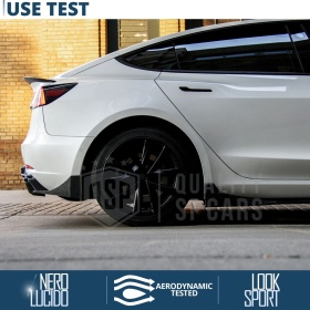 ALERÓN Trasero para TESLA MODEL 3, Spoiler Maletero Aerodinámico NEGRO Brillante en ABS Tuning