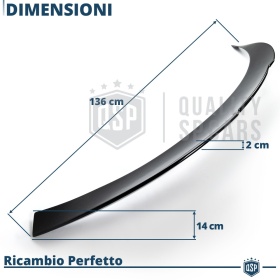 ALERÓN Trasero para TESLA MODEL 3, Spoiler Maletero Aerodinámico NEGRO Brillante en ABS Tuning