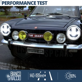 FAROS LED para FIAT 850, Luz Blanca 6500K Angel Eyes | APROBADO