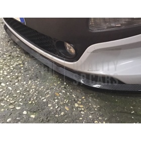 SPOILER Alerón Adhesivo PARA FIAT CINQUECENTO-PANDA, efecto FIBRA de CARBONO LABIO parachoques LIP o Faldones Laterales en EPDM flexible