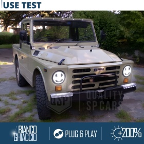 FAROS LED para FIAT CAMPAGNOLA, Luz Blanca 6500K Angel Eyes | APROBADO