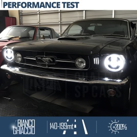 FAROS LED para FORD MUSTANG MK1, Luz Blanca 6500K Angel Eyes | APROBADO