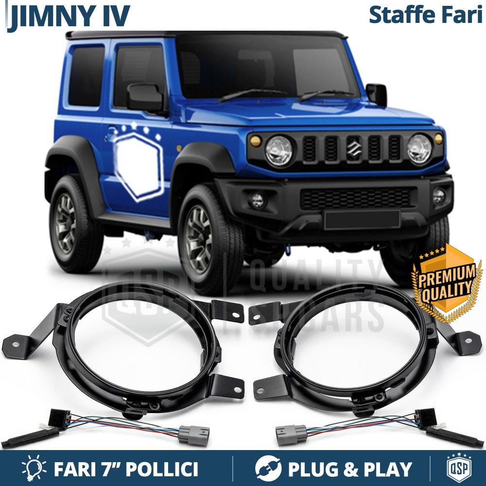 SOPORTES Faros Delanteros LED para Suzuki JIMNY 4 Adaptadores 7'' Professionales | PLUG & PLAY SOPORTES Faros Delanteros LED para Suzuki JIMNY 4 Adaptadores 7'' Professionales | PLUG & PLAY