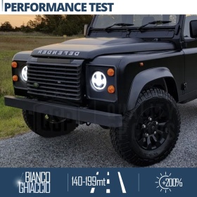 FAROS LED para LAND ROVER DEFENDER, Luz Blanca 6500K Angel Eyes | APROBADO