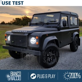FAROS LED para LAND ROVER DEFENDER, Luz Blanca 6500K Angel Eyes | APROBADO