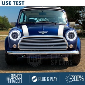 FAROS LED para MINI-MINOR CLASSIC, Luz Blanca 6500K Angel Eyes | APROBADO