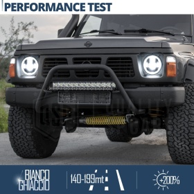FAROS LED para NISSAN PATROL GR Y60, Luz Blanca 6500K Angel Eyes | APROBADO