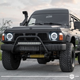 FAROS LED para NISSAN PATROL GR Y60, Luz Blanca 6500K Angel Eyes | APROBADO