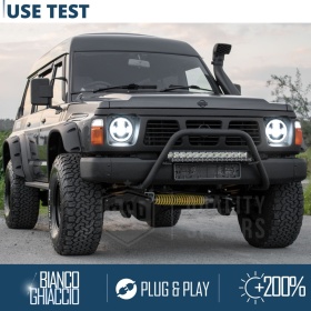 FAROS LED para NISSAN PATROL GR Y60, Luz Blanca 6500K Angel Eyes | APROBADO