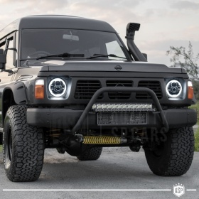 FAROS LED para NISSAN PATROL GR Y60, Luz Blanca 6500K Angel Eyes | APROBADO