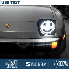 FAROS LED para PORSCHE 924-944, Luz Blanca 6500K Angel Eyes | APROBADO