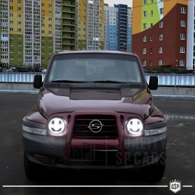 FAROS LED para SSANGYONG KORANDO 2, Luz Blanca 6500K Angel Eyes | APROBADO