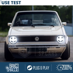 FAROS LED para VOLKSWAGEN GOLF MK1, Luz Blanca 6500K Angel Eyes | APROBADO