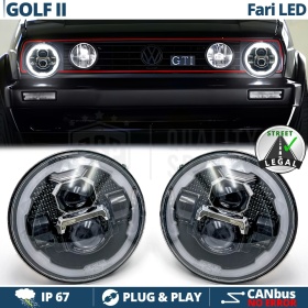 FAROS LED para VOLKSWAGEN GOLF MK2, Luz Blanca 6500K Angel Eyes | APROBADO