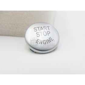 KEY ENGINE IGNITION SILVER BUTTON "START STOP ENGINE" IN ABS FOR BMW VERSIONS E, Anti-Scratches NO FOOTPRINT