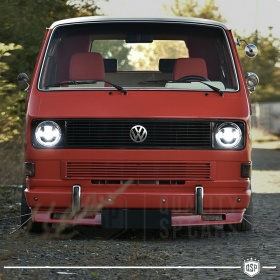 FAROS LED para VW TRANSPORTER T3 T25 (79-85), Luz Blanca 6500K Angel Eyes | APROBADO