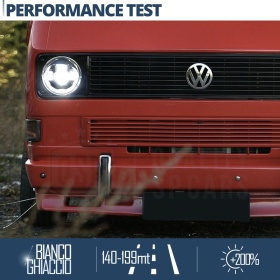 FAROS LED para VW TRANSPORTER T3 T25 (79-85), Luz Blanca 6500K Angel Eyes | APROBADO