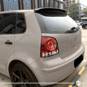 ALERÓN Trasero para VW POLO 4 9N, Spoiler Maletero Aerodinámico NEGRO Brillante en ABS Tuning